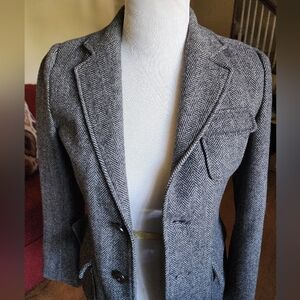 Zara Gray Wool-Blend Blazer